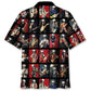 Vintage Classical Guitarist Artistic Hawaiian Shirt Artwork Detail For Resort Trips And Outdoor Activities