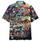 Classic Harness Racing Racecourse Hawaiian Shirt For Summer Events And Casual Outdoor Wear