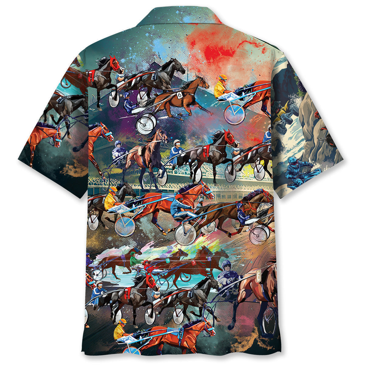 Classic Harness Racing Racecourse Hawaiian Shirt For Poolside Relaxation And Sunny Getaways