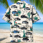 Patriotic Police Car Law Enforcement Hawaiian Shirt For Summer Vacation And Beach Travel