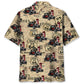 Historic Retro Hot Rod Racing Highway Travel Hawaiian Shirt Design Detail For Sunny Adventures And Casual Wear
