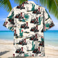 Historic Retro Desert Hot Rod Racing Highway Hawaiian Shirt Artwork Detail For Tropical Trips And Casual Outings