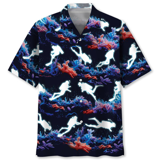 Scuba Diving Ocean Adventure Hawaiian Shirt For Poolside Relaxation And Sunny Getaways