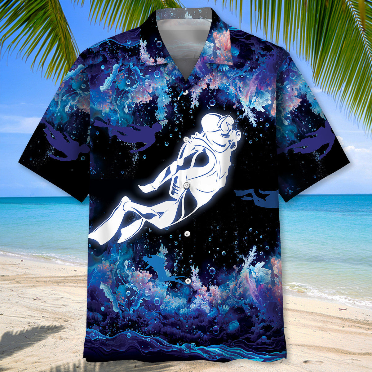 Deep Ocean Diving Underwater Adventure Hawaiian Shirt For Coastal Adventures And Warm Weather Wear