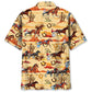 Orange Horse Desert Harness Racing Hawaiian Shirt For Summer Vacation And Beach Travel