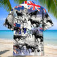 Retro Classic Horse Harness Racing Hawaiian Shirt For Resort Getaways And Comfortable Summer Activities