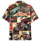 Retro Drag Racing Magazine Hawaiian Shirt For Beach Parties And Weekend Getaways