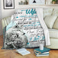 Wolf To My Wife Couple Flannel Blanket For Cozy Bedroom Sofa Decor