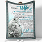 Wolf To My Wife Couple Flannel Blanket For Cozy Bedroom Sofa Decor