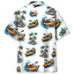 Tropical Kayaking Palm Tree Adventure Hawaiian Shirt For Warm Weather Adventures And Everyday Comfort