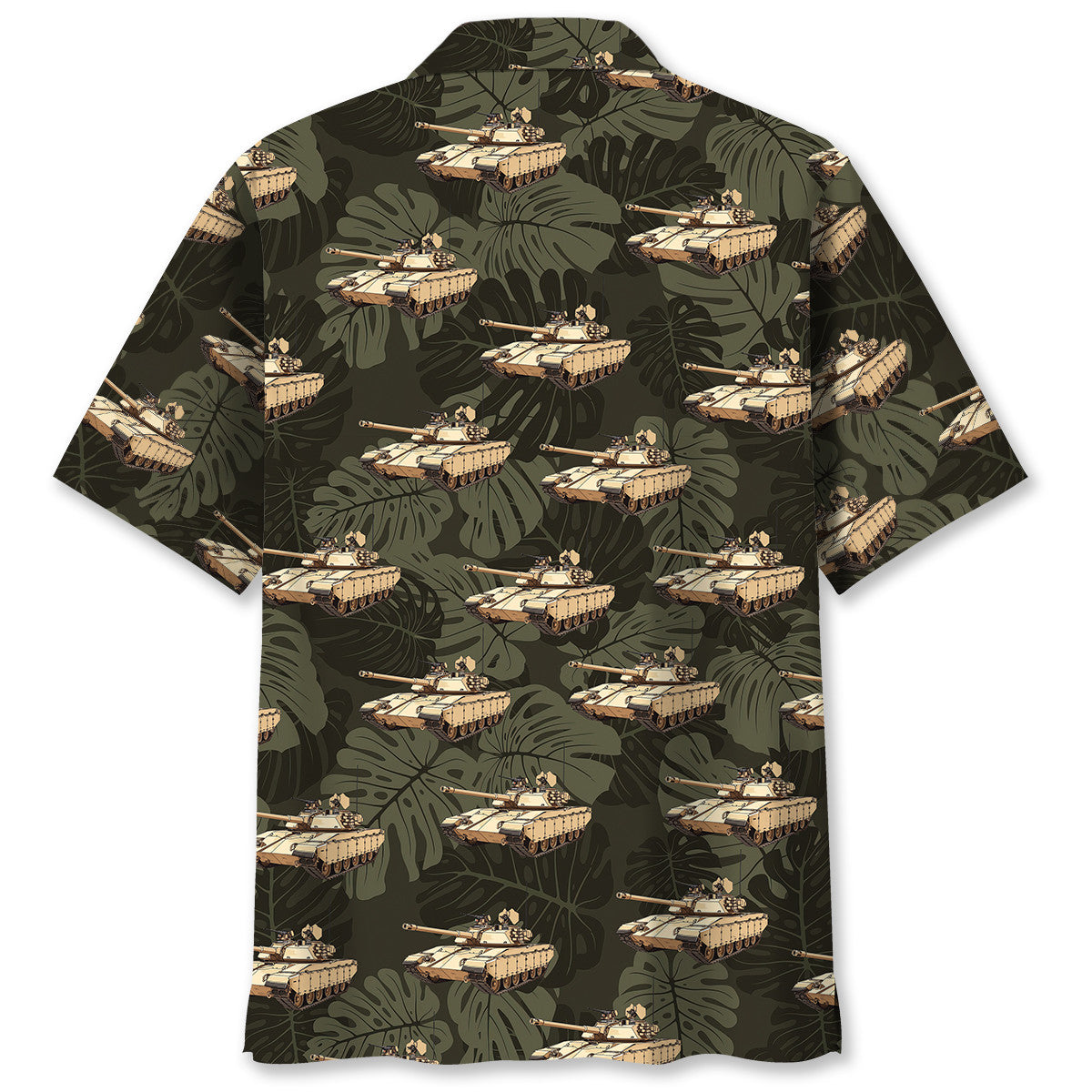 USA Veteran Armored Unit Tribute Hawaiian Shirt Design Detail For Sunny Adventures And Casual Wear