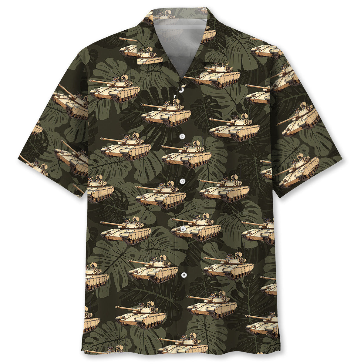 USA Veteran Armored Unit Tribute Hawaiian Shirt For Vacation Days And Relaxed Coastal Outings