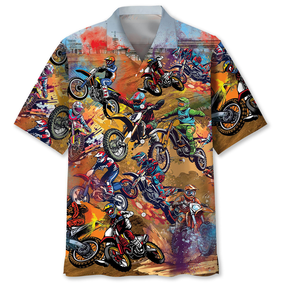 Vintage Retro Bicycle Dirt Hawaiian Shirt For Beach Parties And Weekend Getaways