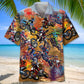 Vintage Retro Bicycle Dirt Hawaiian Shirt Pattern Detail For Vacation Travel And Daily Wear