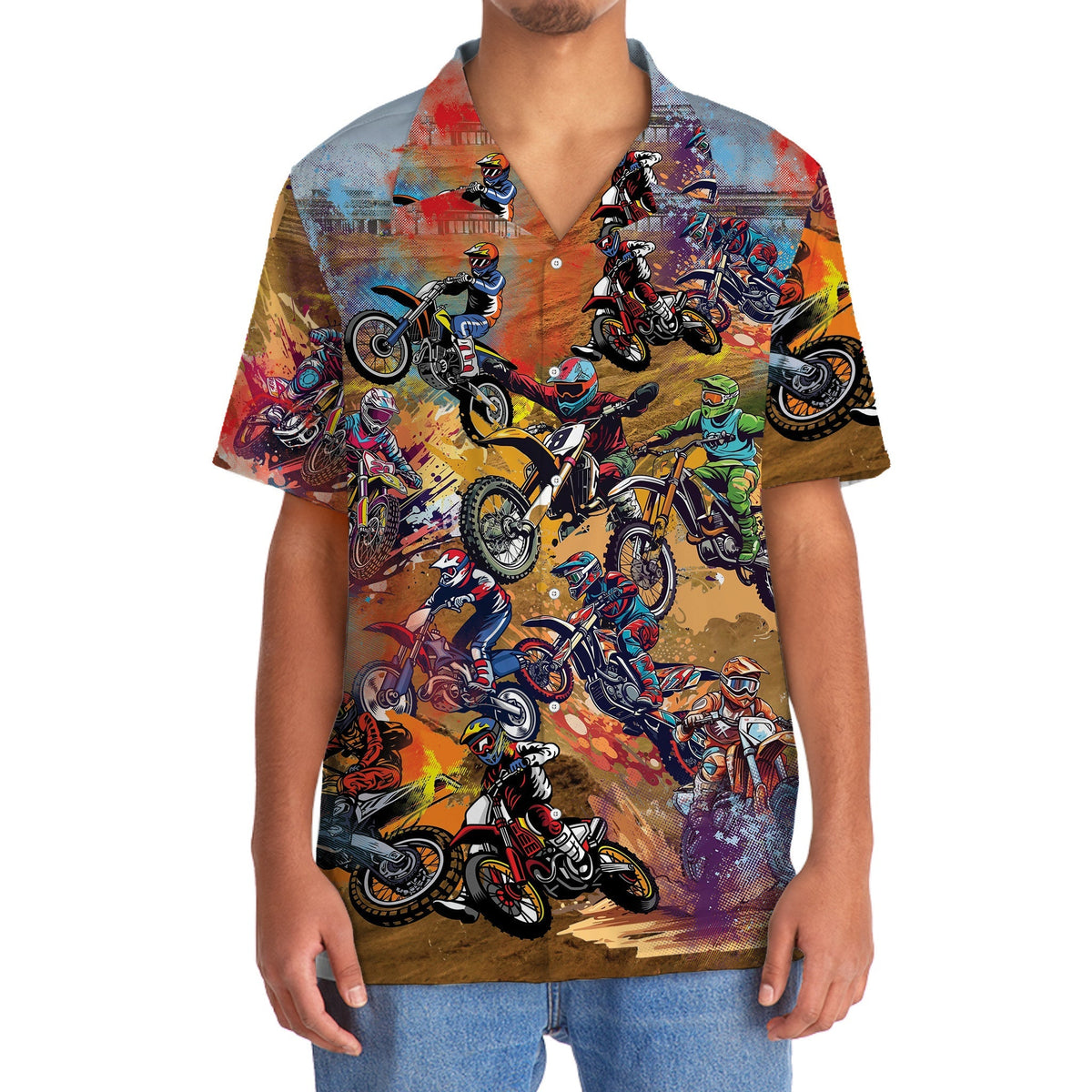 Vintage Retro Bicycle Dirt Hawaiian Shirt For Warm Weather Adventures And Everyday Comfort