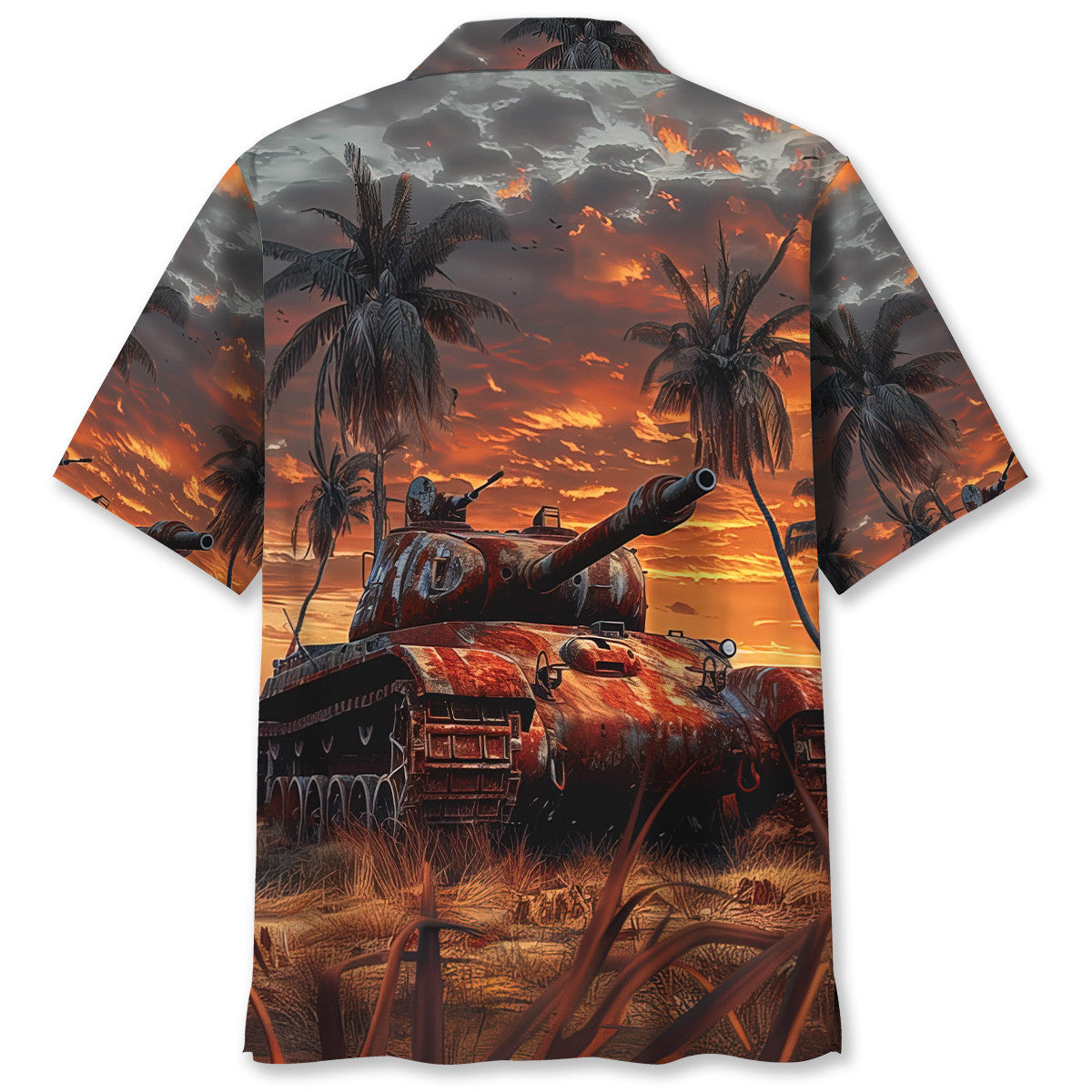 Heritage Old Soldier Tank Military Hawaiian Shirt For Summer Vacation And Beach Travel