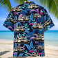 Tropical Tank Military Adventure Hawaiian Shirt Design View For Casual Summer Styling