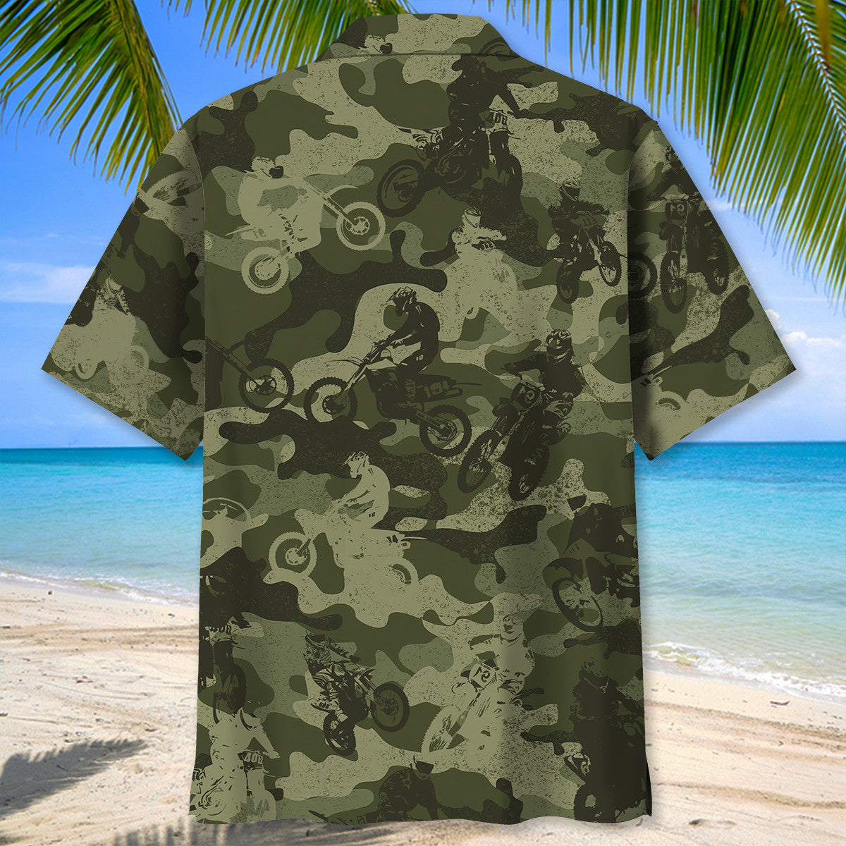 Bicycle Dirt Camouflage Adventure Hawaiian Shirt Pattern View For Lightweight Everyday Style
