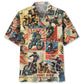 Retro Bicycle Dirt Magazine Adventure Hawaiian Shirt For Summer Vacation And Beach Travel