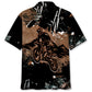 Dark Bicycle Dirt Mountain Adventure Hawaiian Shirt Pattern Detail For Vacation Travel And Daily Wear