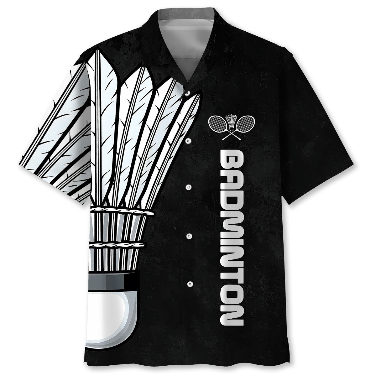 Badminton Sport Active Hawaiian Shirt Pattern Detail For Vacation Travel And Daily Wear