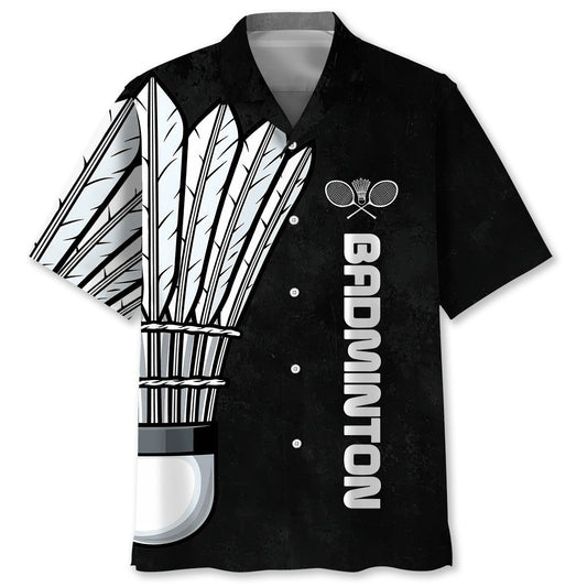 Badminton Sport Active Hawaiian Shirt Pattern Detail For Vacation Travel And Daily Wear