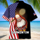 Badminton American Sport Pride Hawaiian Shirt For Vacation Days And Relaxed Coastal Outings