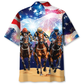 Classic Horse USA Jockey Racing Hawaiian Shirt For Resort Getaways And Comfortable Summer Activities