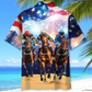 Classic Horse USA Jockey Racing Hawaiian Shirt For Summer Vacation And Beach Travel