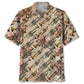 Vintage Floral Rose Trumpet Hawaiian Shirt Pattern View For Relaxed Warm Weather Outfits