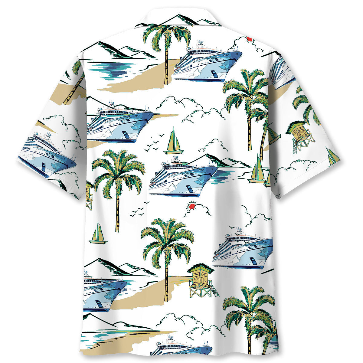 Tropical Palm Family Cruise Hawaiian Shirt Design View For Resort Travel And Thoughtful Gifting