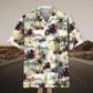 Tropical Biker Adventure Hawaiian Shirt Artwork Detail For Tropical Trips And Casual Outings