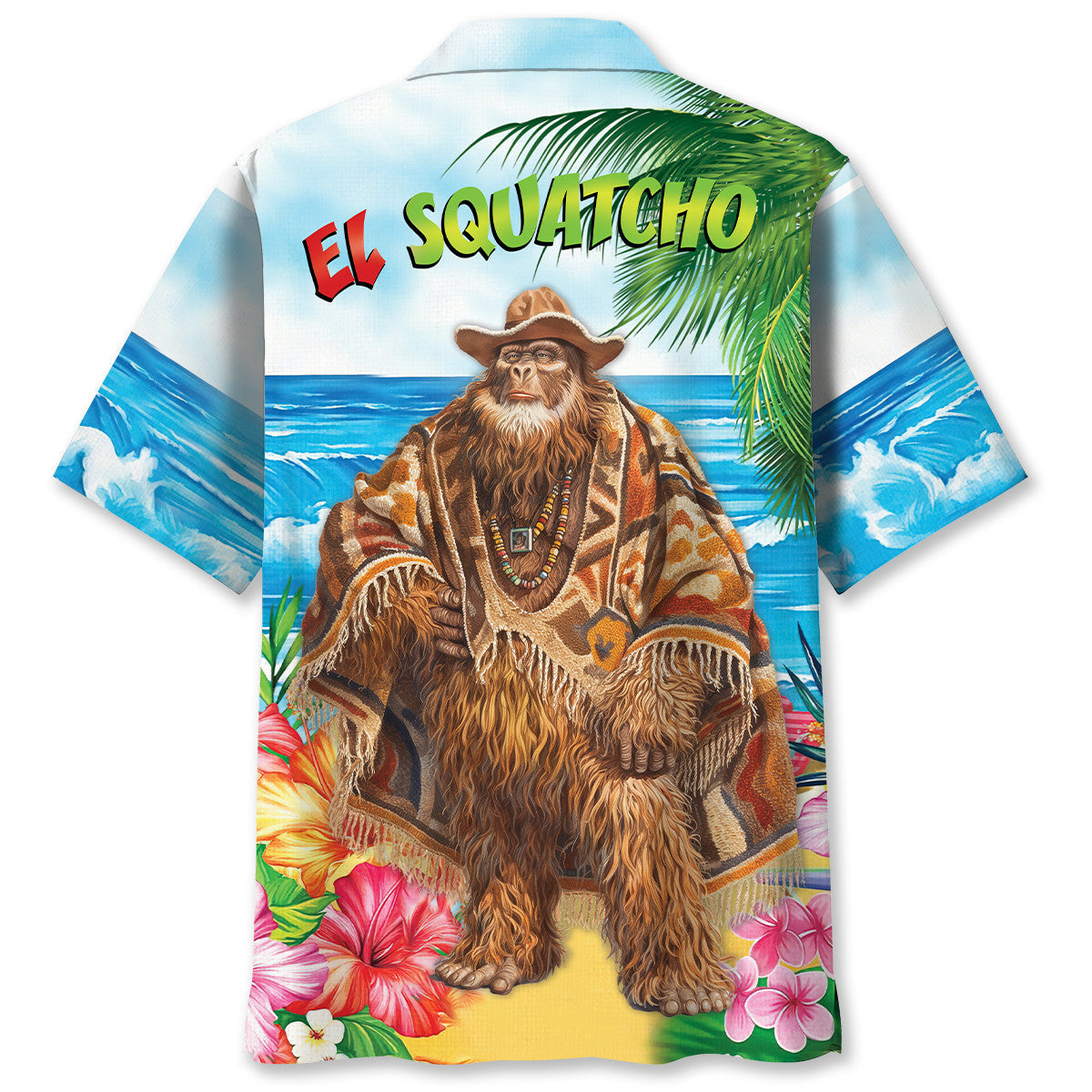 Sasquatch Poncho Beach Fun Hawaiian Shirt For Beach Parties And Weekend Getaways