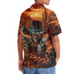 Western Skull Cowboy Sheriff Hawaiian Shirt For Beach Parties And Weekend Getaways