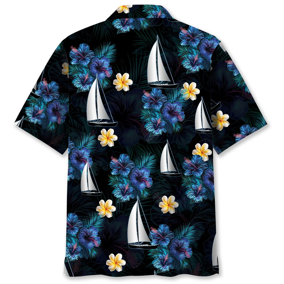Sailboat Ocean Breeze Nautical Hawaiian Shirt Design View For Casual Summer Styling