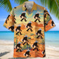 Forest Creature Sasquatch Poncho Desert Hawaiian Shirt Artwork Detail For Resort Trips And Outdoor Activities