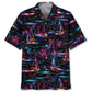 Neon Tropical Sailboat Sunset Hawaiian Shirt For Coastal Adventures And Warm Weather Wear