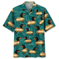 Dog Dachshund Hot Fun Hawaiian Shirt Design Detail For Beach Days And Holiday Travel