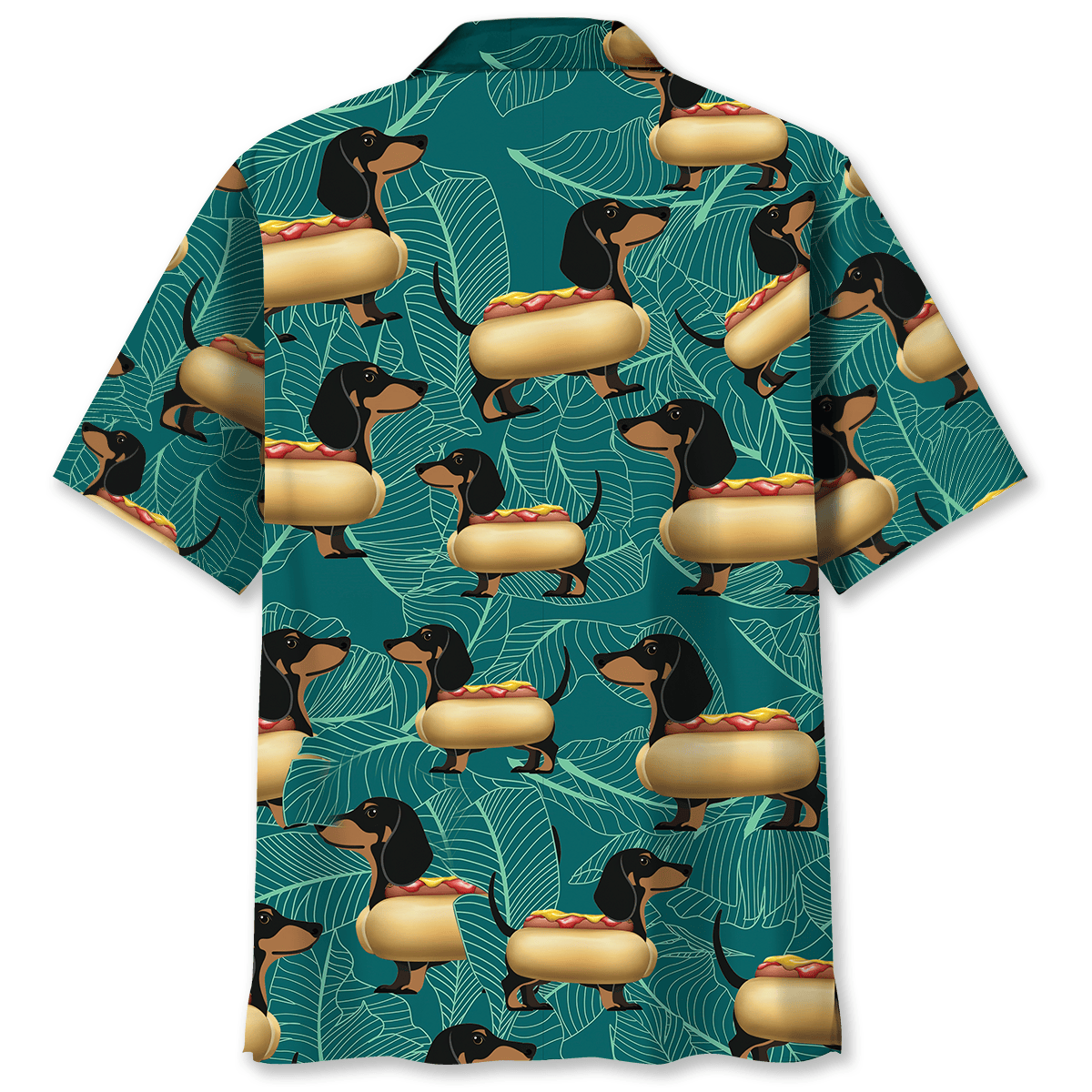 Dog Dachshund Hot Fun Hawaiian Shirt Pattern View For Lightweight Everyday Style