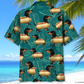 Dog Dachshund Hot Fun Hawaiian Shirt Artwork Detail For Tropical Trips And Casual Outings