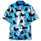 Neon Tropical Dachshund Hawaiian Shirt Pattern View For Lightweight Everyday Style