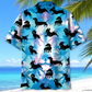 Neon Tropical Dachshund Hawaiian Shirt Artwork Detail For Tropical Trips And Casual Outings