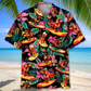 Tropical Dachshund Surfing Fun Hawaiian Shirt For Summer Vacation And Beach Travel