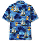 Vintage Duck Sailboat Coastal Hawaiian Shirt For Summer Events And Casual Outdoor Wear