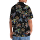 Black Tropical Bicycle Dirt Racing Hawaiian Shirt Pattern View For Relaxed Warm Weather Outfits