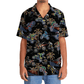 Black Tropical Bicycle Dirt Racing Hawaiian Shirt Artwork Detail For Resort Trips And Outdoor Activities
