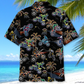 Black Tropical Bicycle Dirt Racing Hawaiian Shirt For Beach Parties And Weekend Getaways