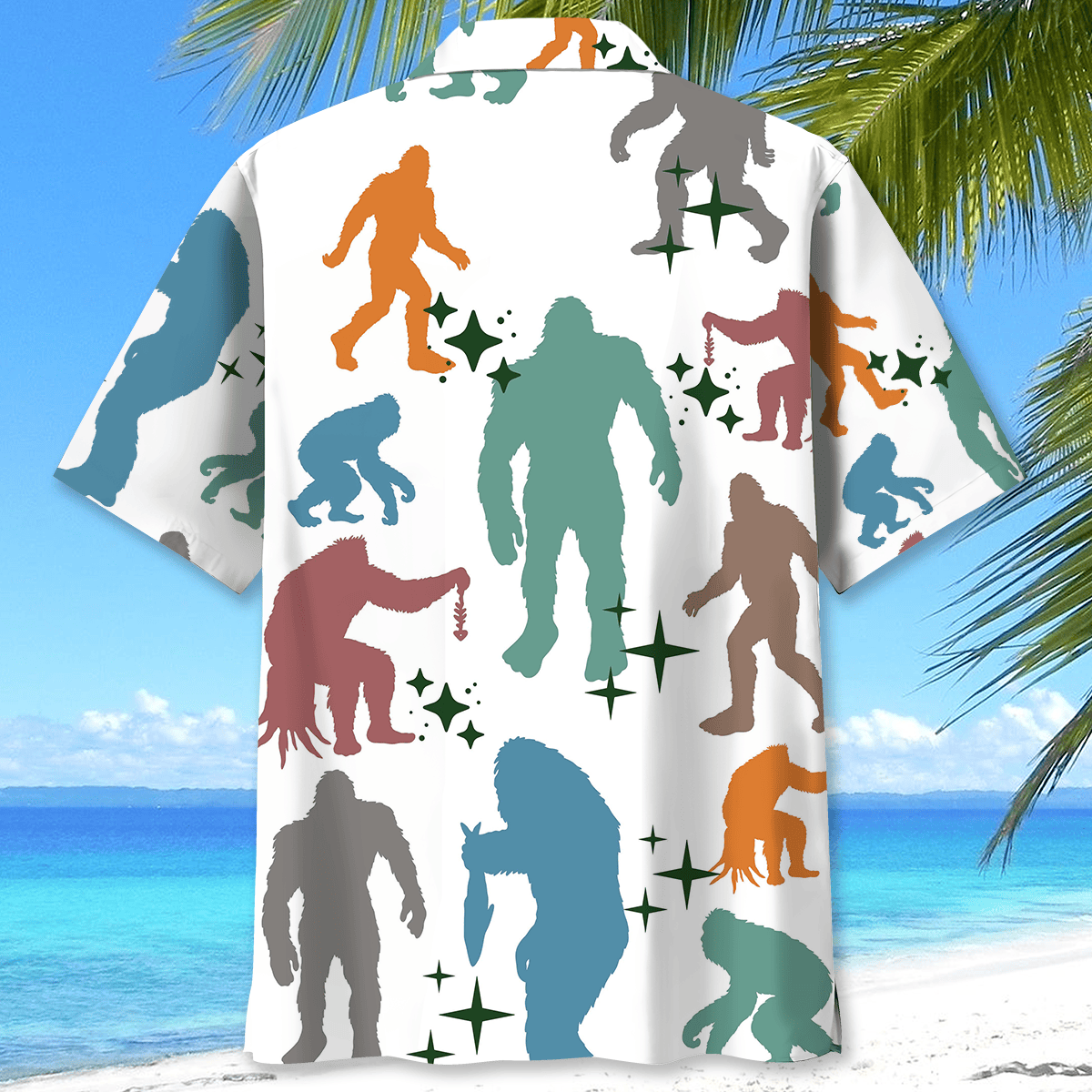 Funny Tropical Forest Creature Hawaiian Shirt Pattern Detail For Summer Holidays And Outdoor Fun