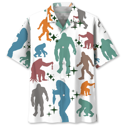 Funny Tropical Forest Creature Hawaiian Shirt Artwork Detail For Tropical Trips And Casual Outings