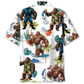 Tropical Summer Forest Creature Adventure Hawaiian Shirt Artwork Detail For Tropical Trips And Casual Outings